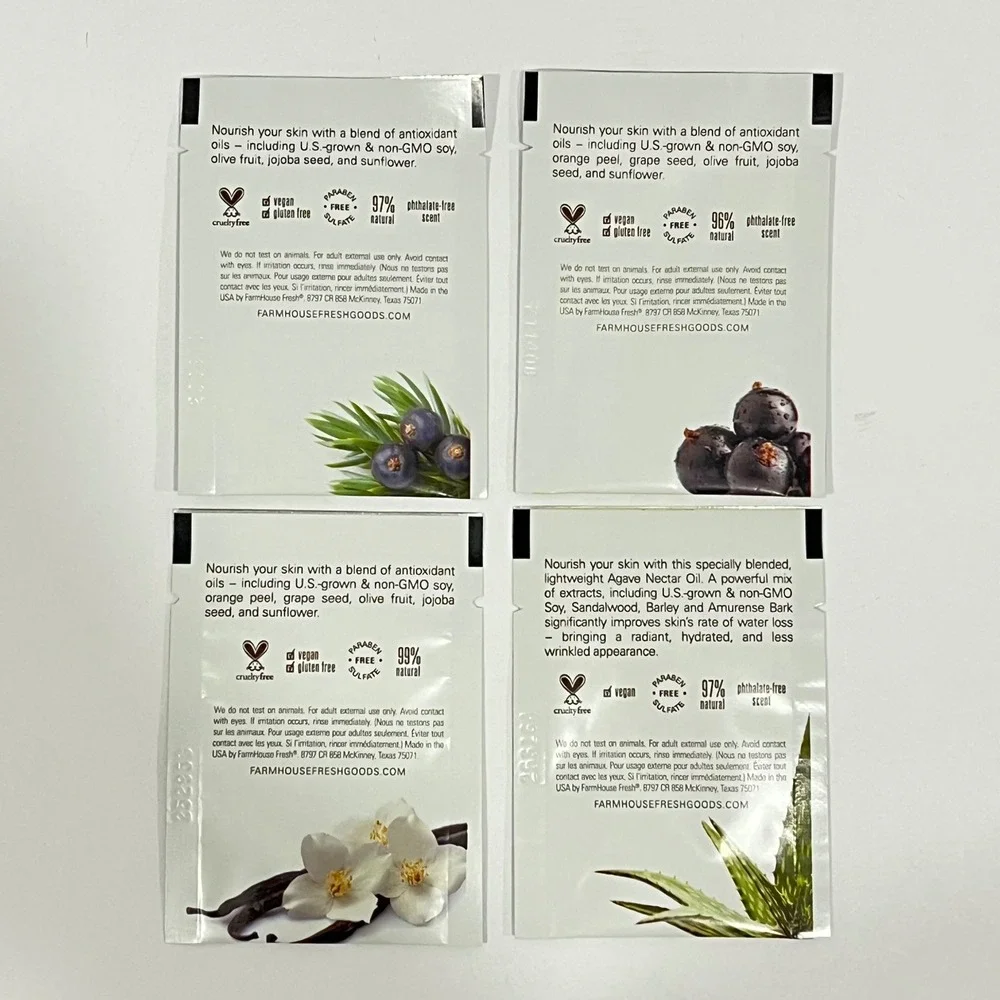 Farmhouse Fresh FHF Body Oil 2ml Samples 4 Pack